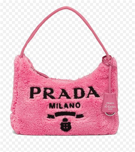 prada hand bag pink|pink fluffy Prada bag.